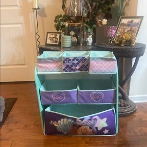 Abercrombie Kids Barbie Toy Organizer - Purple and Aqua